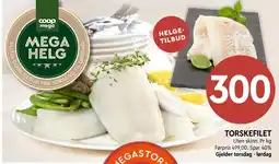 Coop Mega Coop mega Torskfilet tilbud
