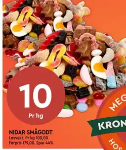 Coop Mega Nidar smågodt tilbud