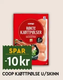 Coop Mega Coop kjøttpølse u/skinn tilbud