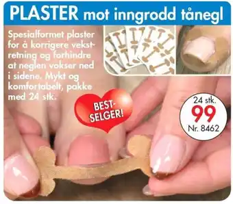 Plaster mot inngrodd tånegl