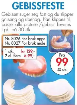 Nyttig Gebissfeste tilbud