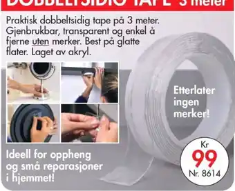Dobbeltsidig tape