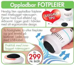 Nyttig Oppladbar fotpelier tilbud