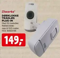 jem & fix DØRKLOKKE TRÅDLØS PLUG-IN tilbud