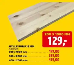 jem & fix HYLLE FURU 18 MM tilbud