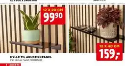 jem & fix HYLLE TIL AKUSTIKKPANEL tilbud