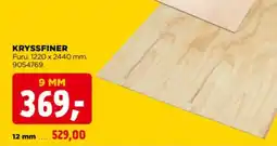 jem & fix Kryssfiner Furu tilbud