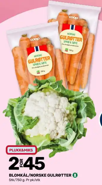 Plukk&Miks Blomkål/Norske Gulerøtter