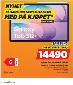 POWER Galaxy Tab S12+ Wi-Fi 256 GB tilbud