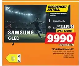 POWER 75 QLED 4K Smart-TV tilbud