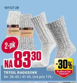 Europris TRYSIL RAGGSOKK tilbud