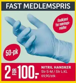 Europris NITRIL HANSKER, Medlemspris tilbud