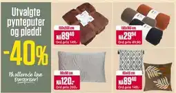 Europris Utvalgte pynteputer og pledd tilbud