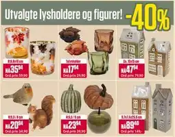 Europris Utvalgte lysholdere og figurer tilbud