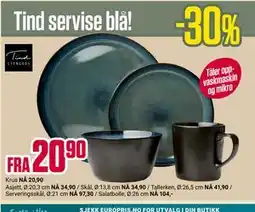Europris Tind servise blå tilbud