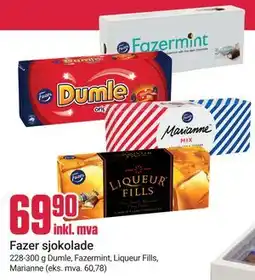 Europris Fazer sjokolade tilbud