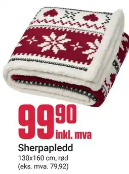Europris Sherpapledd tilbud