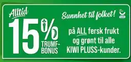 Kiwi ALL fersk frukt og grønt tilbud