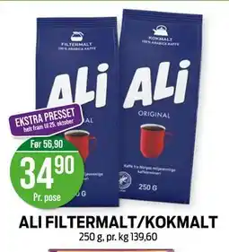 Kiwi ALI FILTERMALT/KOKMALT tilbud