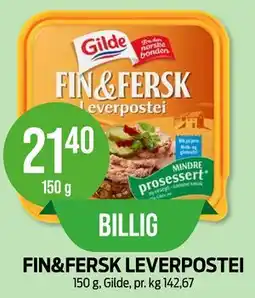 Kiwi FIN&FERSK LEVERPOSTEI tilbud