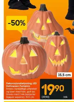 Rusta Dekorasjonsbelysning, LED Halloween Pumpkin tilbud