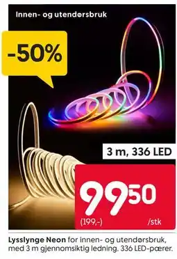 Rusta Lysslynge Neon tilbud