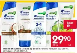 Rusta Head & Shoulders sjampo og balsam tilbud