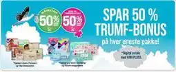 Kiwi SPAR 50 % TRUMF-BONUS tilbud