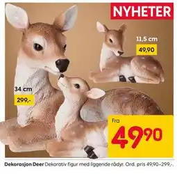 Rusta Dekorasjon Deer tilbud