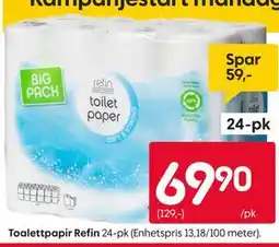 Rusta Toalettpapir Refin tilbud