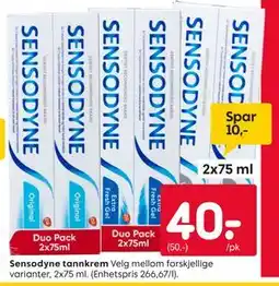 Rusta Sensodyne tannkrem tilbud