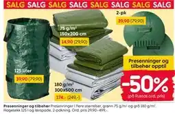 Rusta Presenninger og tilbehør tilbud