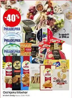 Spar Ost/kjeks/tilbehør tilbud