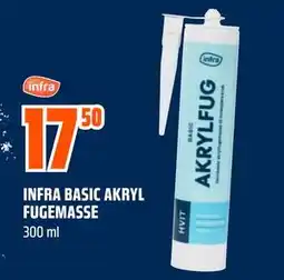 Obs Bygg INFRA BASIC AKRYL FUGEMASSE tilbud