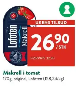 Jacobs Makrell i tomat tilbud