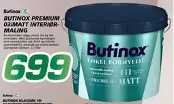Coop Byggmix BUTINOX PREMIUM 03/MATT INTERIØRMALING tilbud