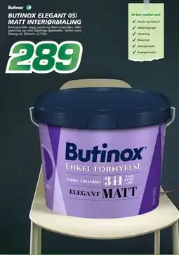 Coop Byggmix BUTINOX ELEGANT 05/ MATT INTERIØRMALING tilbud