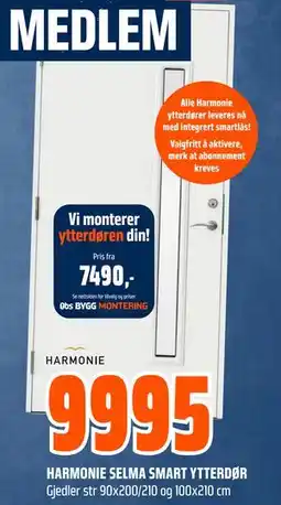 Obs Bygg HARMONIE SELMA SMART YTTERDØR tilbud