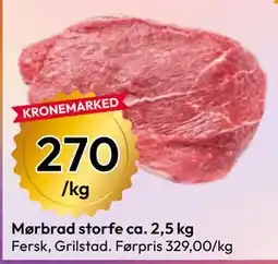 Gigaboks Mørbrad storfe ca. 2,5 kg tilbud
