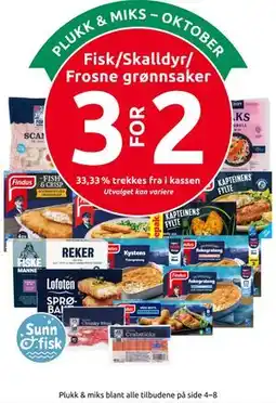 Joker Fisk/Skalldyr/ Frosne grønnsaker tilbud