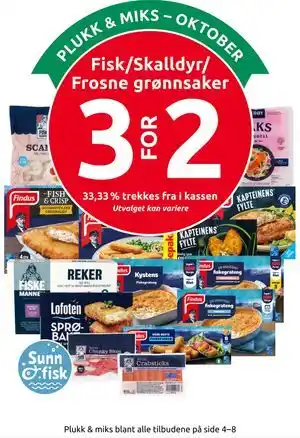 Fisk/Skalldyr/ Frosne grønnsaker