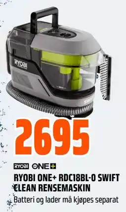Obs Bygg RYOBI ONE+ RDC18BL-0 SWIFT CLEAN RENSEMASKIN tilbud