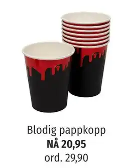 Nille Blodig pappkopp tilbud