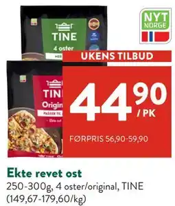Jacobs Ekte revet ost tilbud