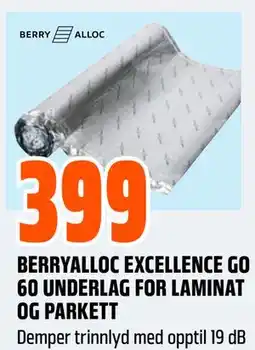Obs Bygg BERRYALLOC EXCELLENCE GO 60 UNDERLAG FOR LAMINAT OG PARKETT tilbud