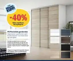 Obs Bygg På Flexislide garderobe tilbud