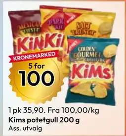 Gigaboks Kims potetgull 200 g tilbud
