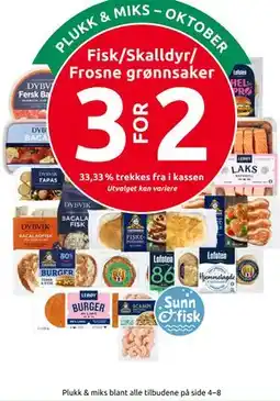 Joker Fisk/Skalldyr/ Frosne grønnsaker tilbud