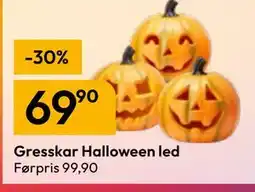 Gigaboks Gresskar Halloween led tilbud