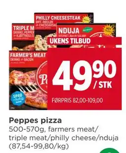 Meny Peppes pizza tilbud